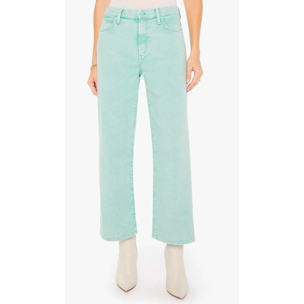 💯NWT💯MOTHER Women's Straight Leg Jeans in Neptune green